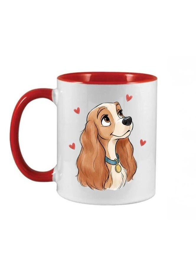 ميلز كوب سيراميك أحمر ثنائي اللون مستوحى من فيلم "ليدي أند ترامب" الرومانسي لعيد الحب - Image 3